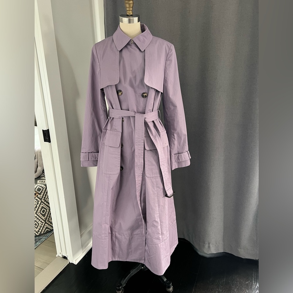 Kate Spade New York Dusty Lilac Trench Coat EUC Size Small